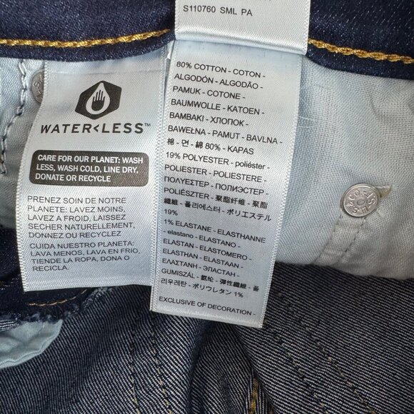 Levi's 724 High Rise Slim Straight Dark Wash Jean READ W24 L32 Casual Stretch - Picture 10 of 15